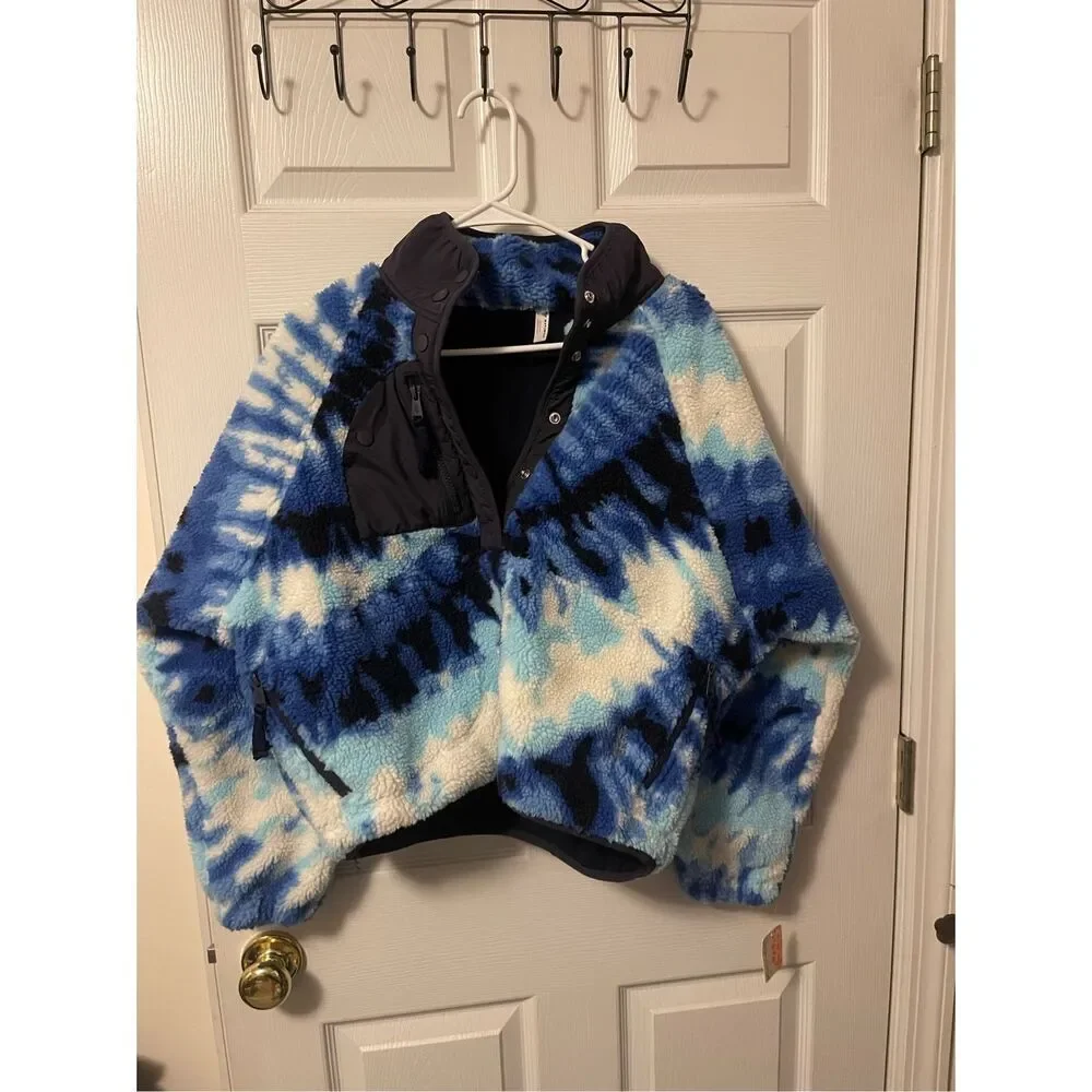 Free People Women's Tie Dye Fleece Pullover Sweatshirt Size S Multicolor - Picture 3 of 7